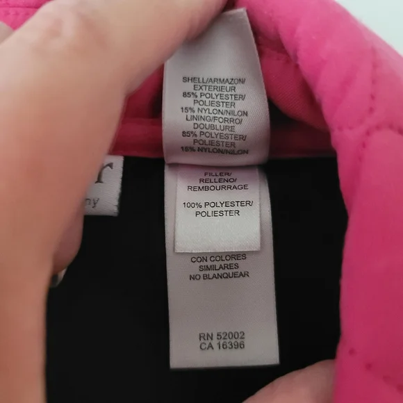 Villager by Liz Claiborne pink quilted jacket size M button front lightweight - Picture 10 of 10